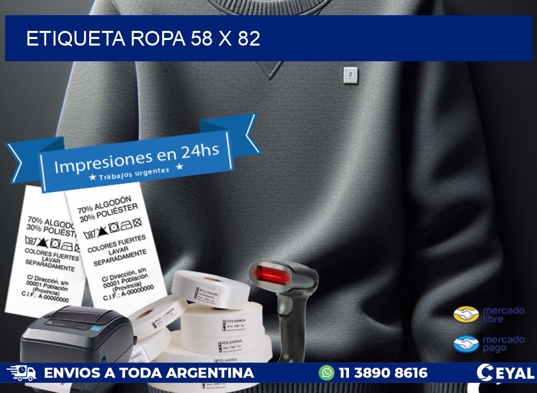 ETIQUETA ROPA 58 x 82