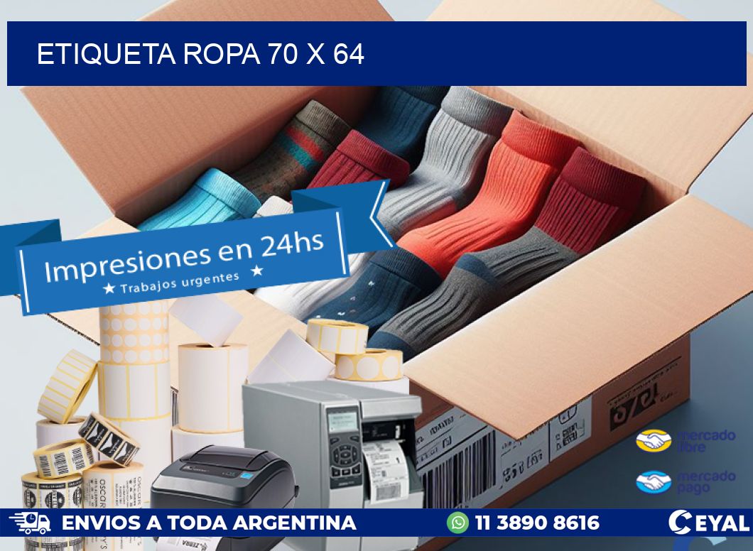 ETIQUETA ROPA 70 x 64