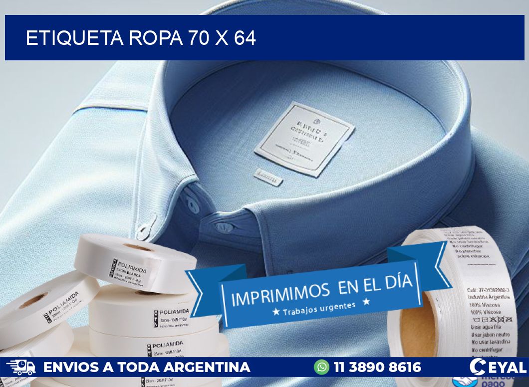 ETIQUETA ROPA 70 x 64