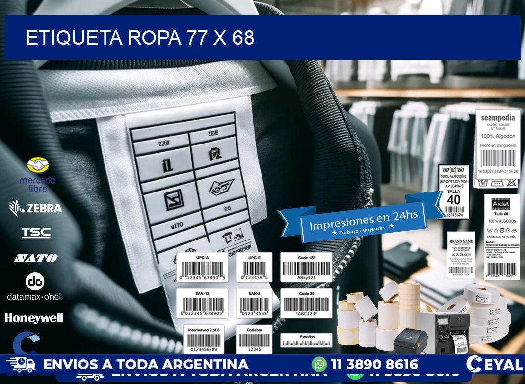 ETIQUETA ROPA 77 x 68