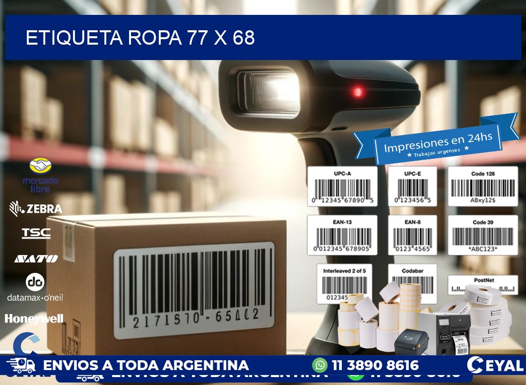 ETIQUETA ROPA 77 x 68