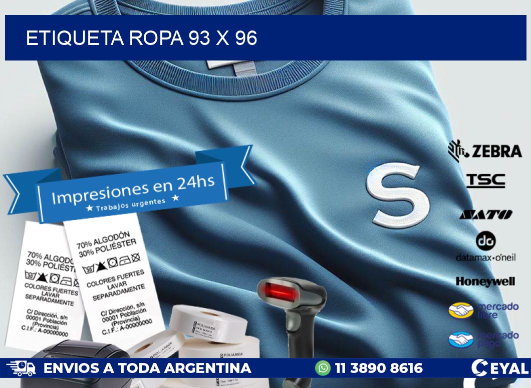 ETIQUETA ROPA 93 x 96