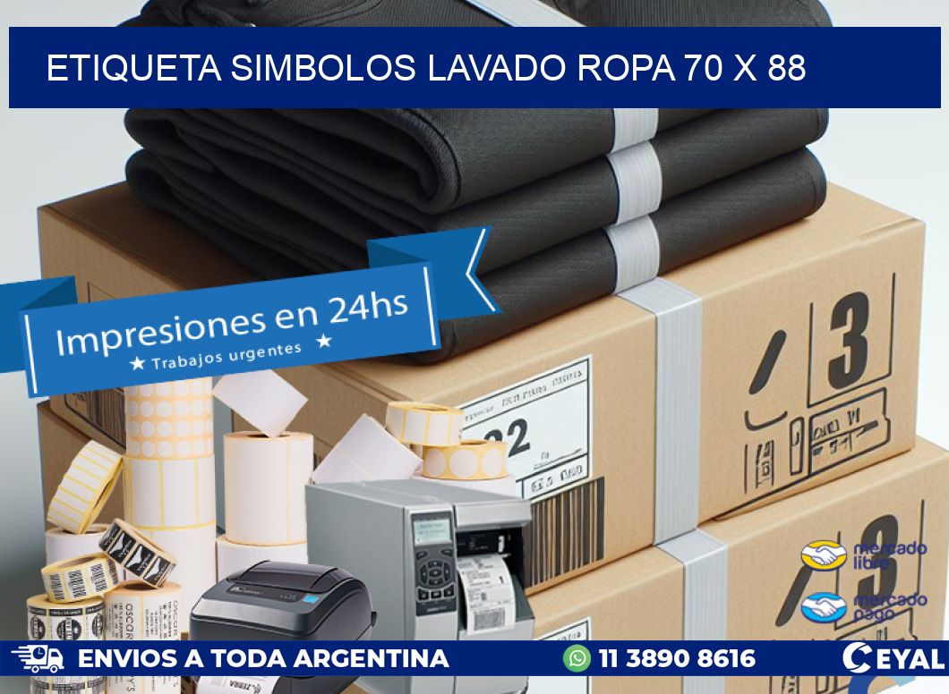 ETIQUETA SIMBOLOS LAVADO ROPA 70 x 88