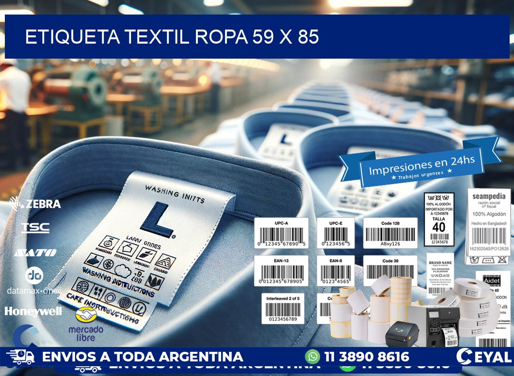 ETIQUETA TEXTIL ROPA 59 x 85