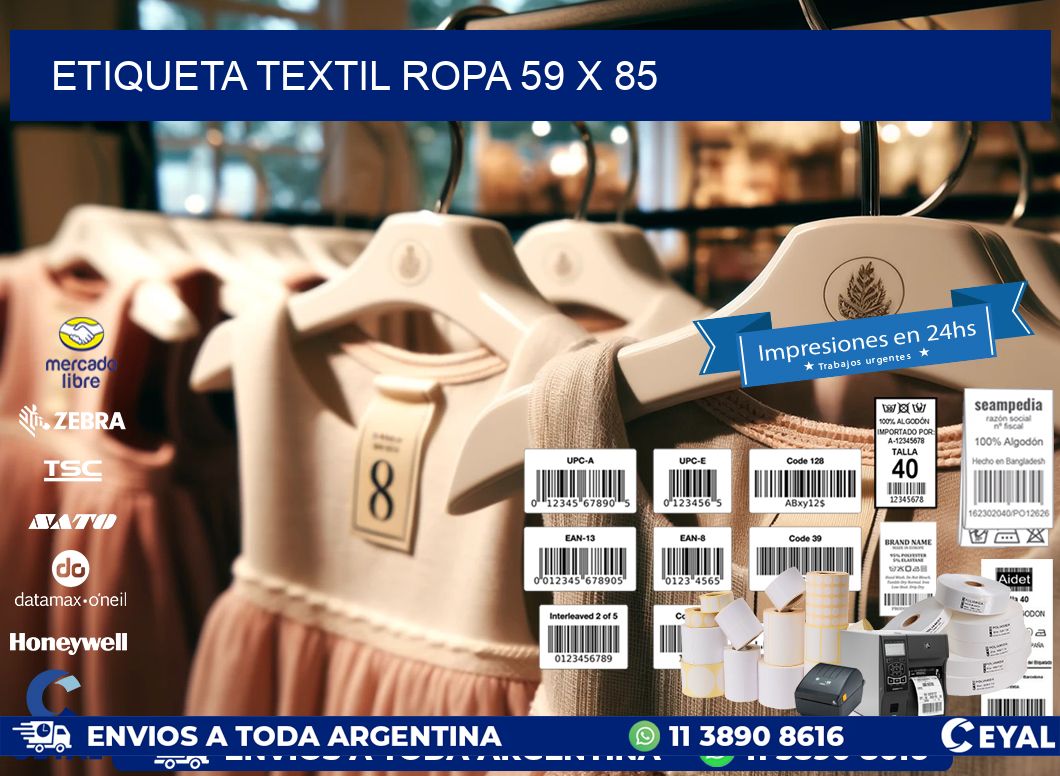 ETIQUETA TEXTIL ROPA 59 x 85