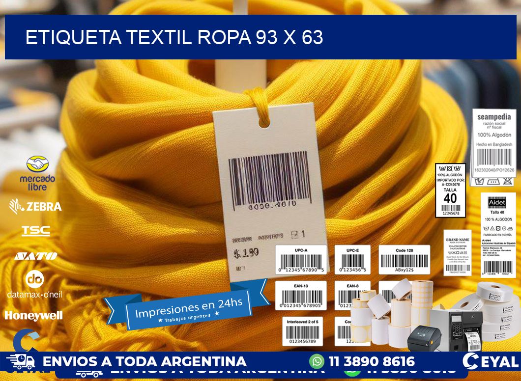 ETIQUETA TEXTIL ROPA 93 x 63