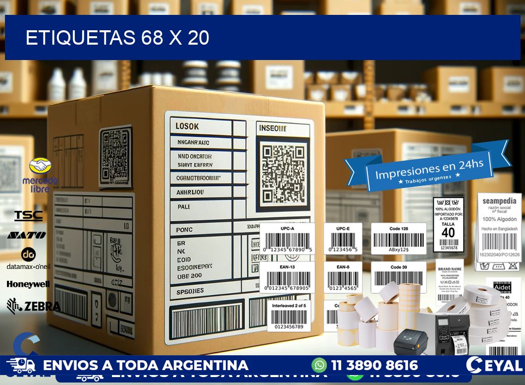 ETIQUETAS 68 x 20