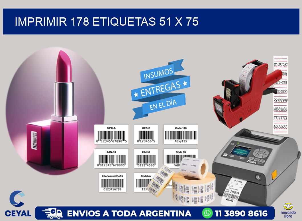 IMPRIMIR 178 ETIQUETAS 51 x 75