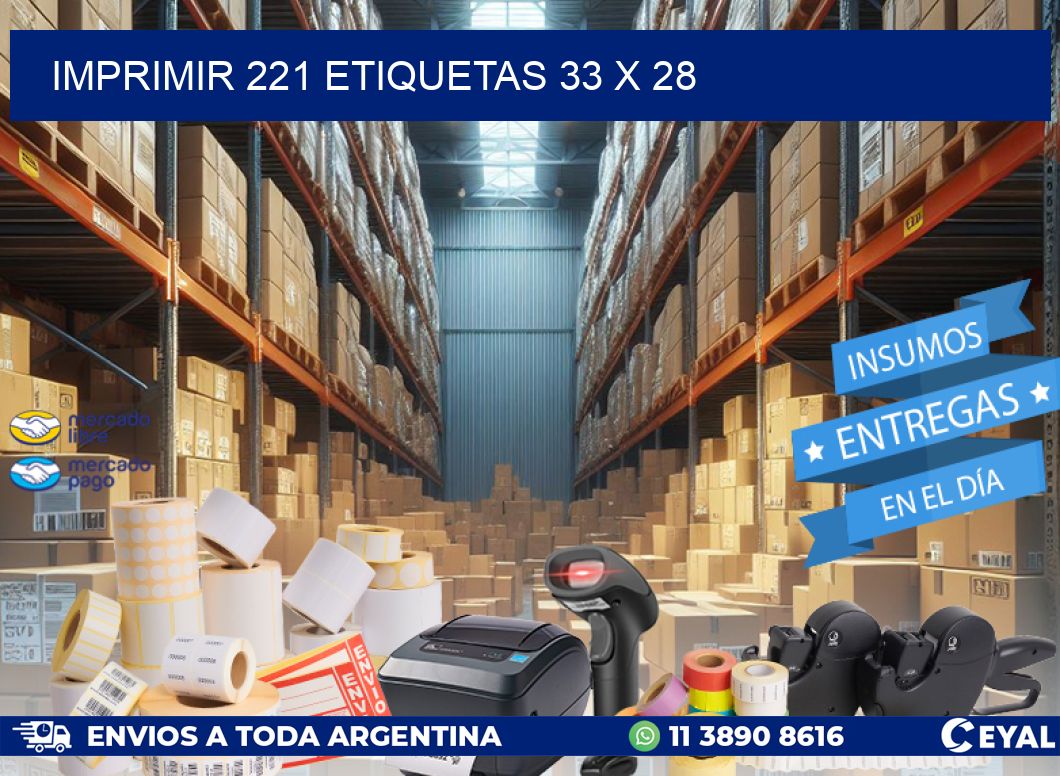 IMPRIMIR 221 ETIQUETAS 33 x 28