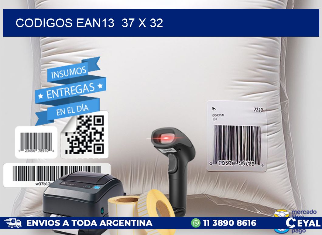 CODIGOS EAN13  37 x 32