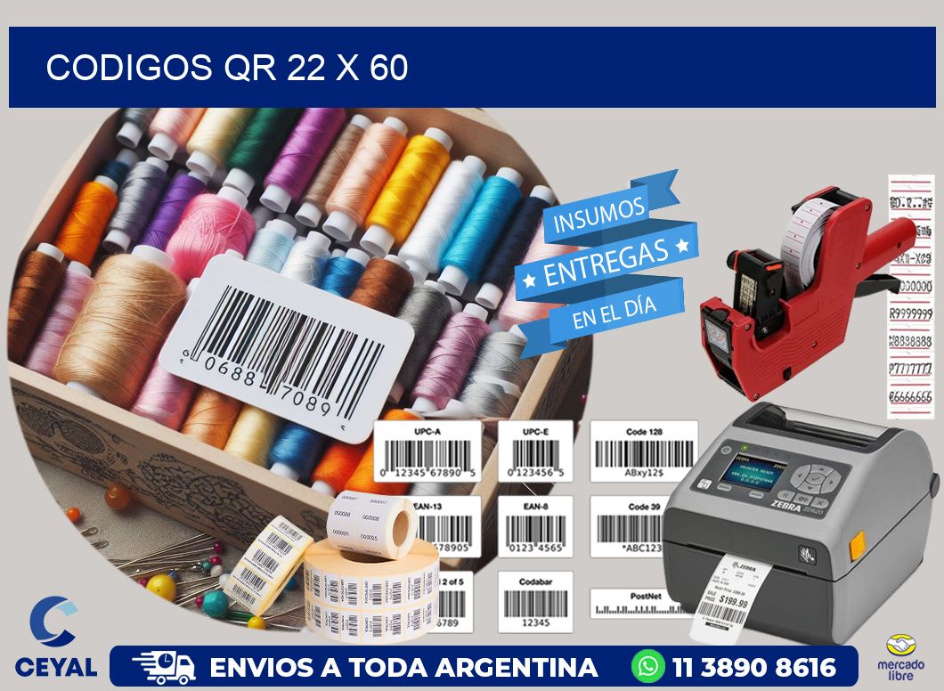 CODIGOS QR 22 x 60