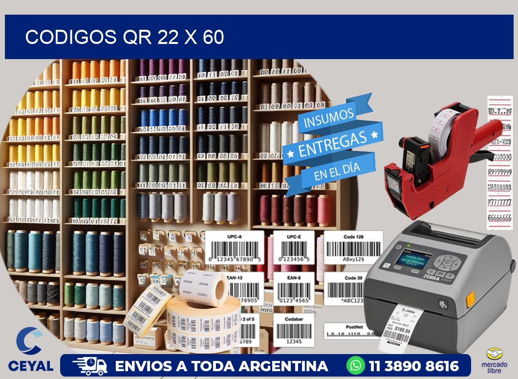 CODIGOS QR 22 x 60