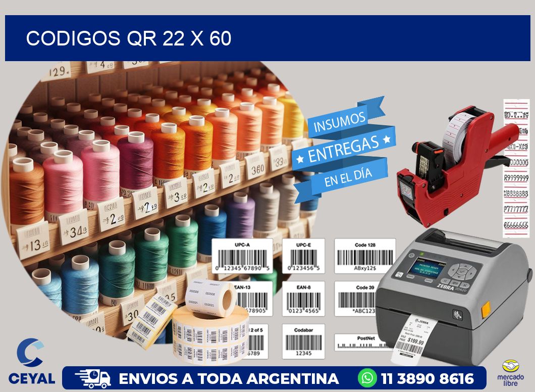 CODIGOS QR 22 x 60