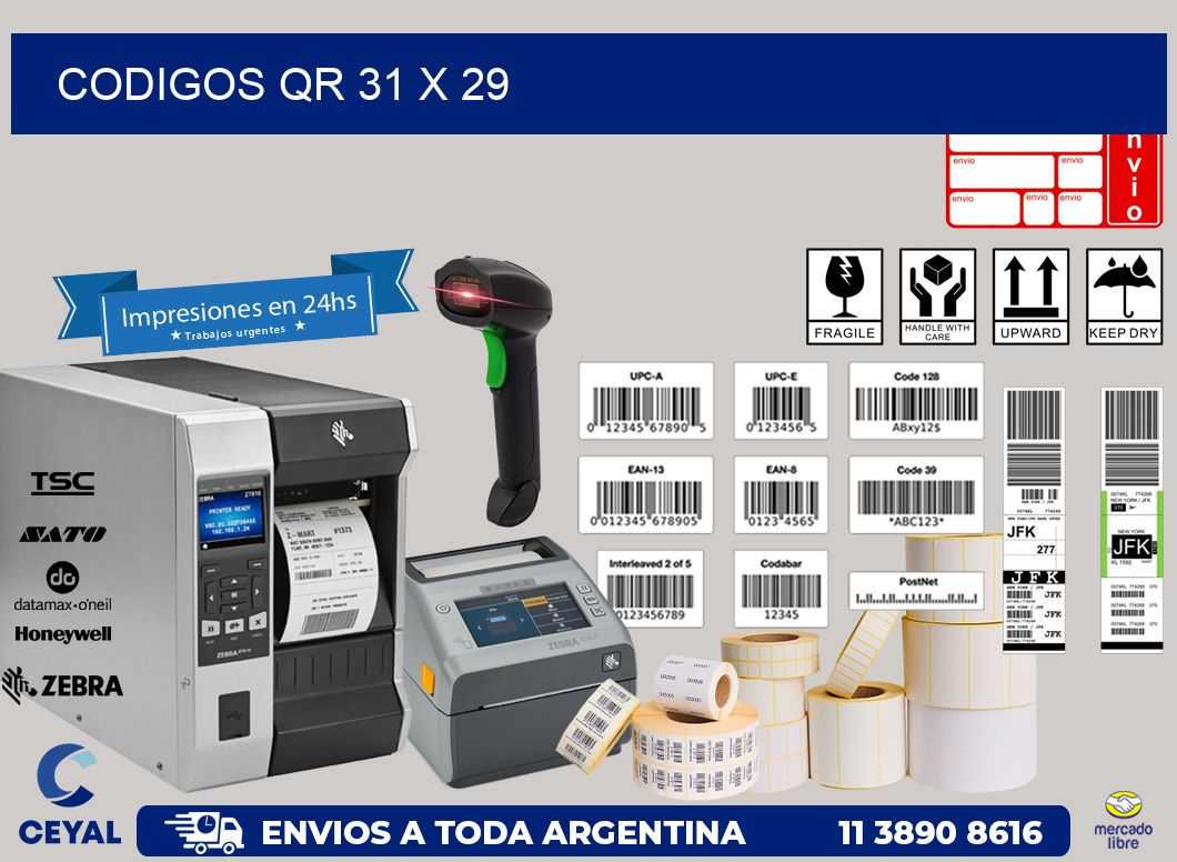 CODIGOS QR 31 x 29