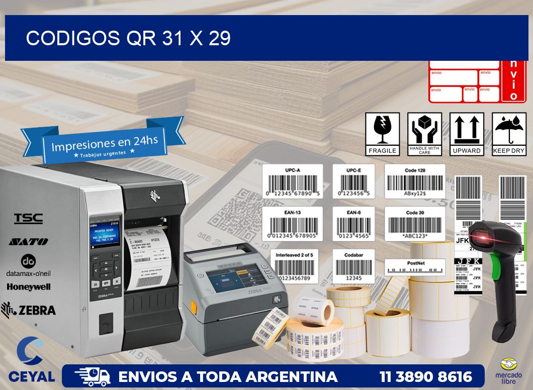 CODIGOS QR 31 x 29