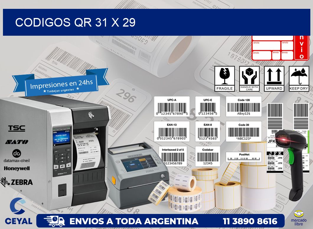 CODIGOS QR 31 x 29