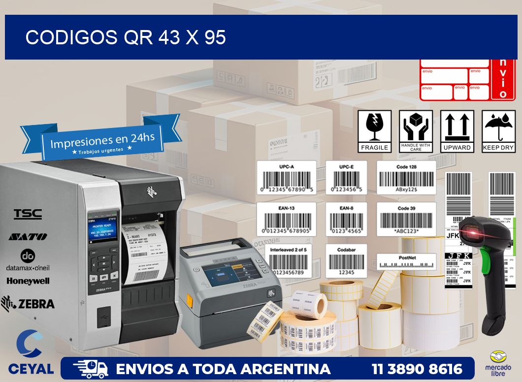 CODIGOS QR 43 x 95