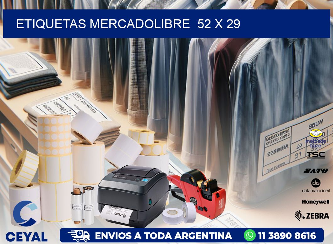 ETIQUETAS MERCADOLIBRE  52 x 29