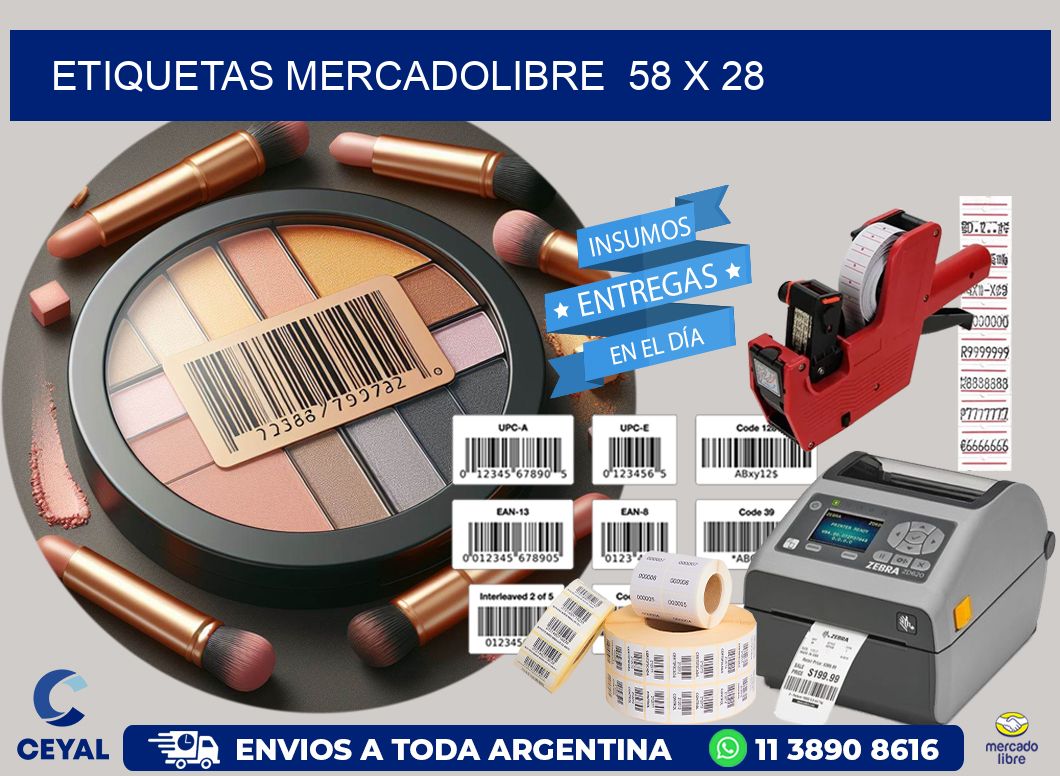 ETIQUETAS MERCADOLIBRE  58 x 28