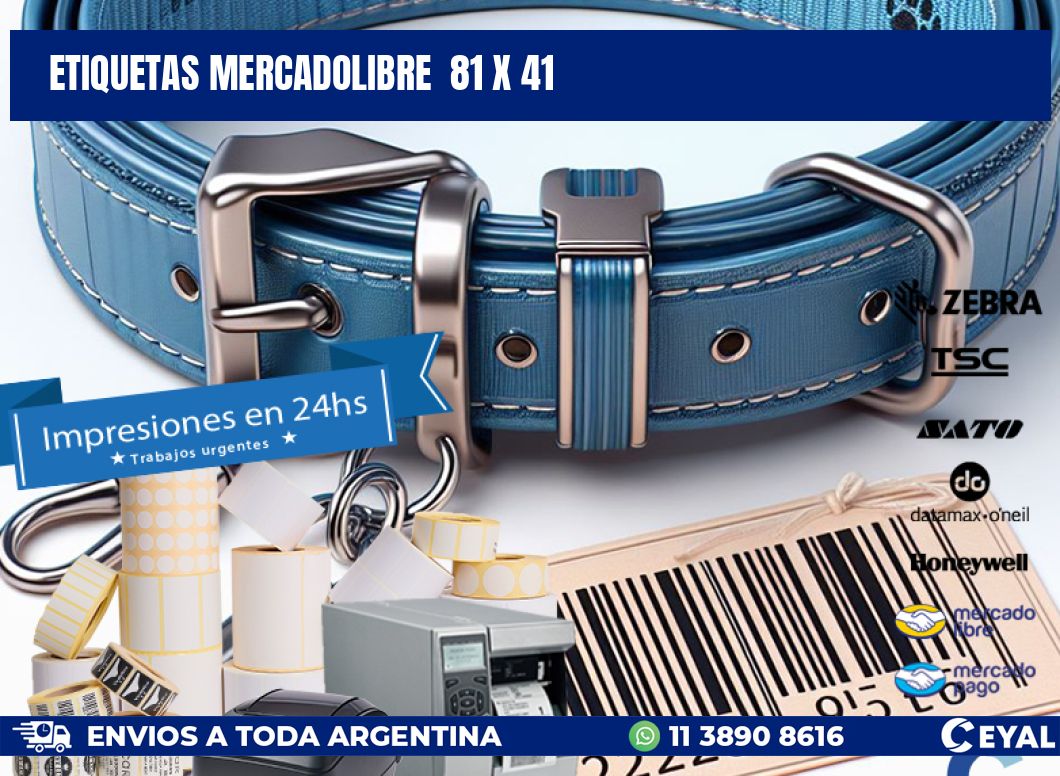 ETIQUETAS MERCADOLIBRE  81 x 41