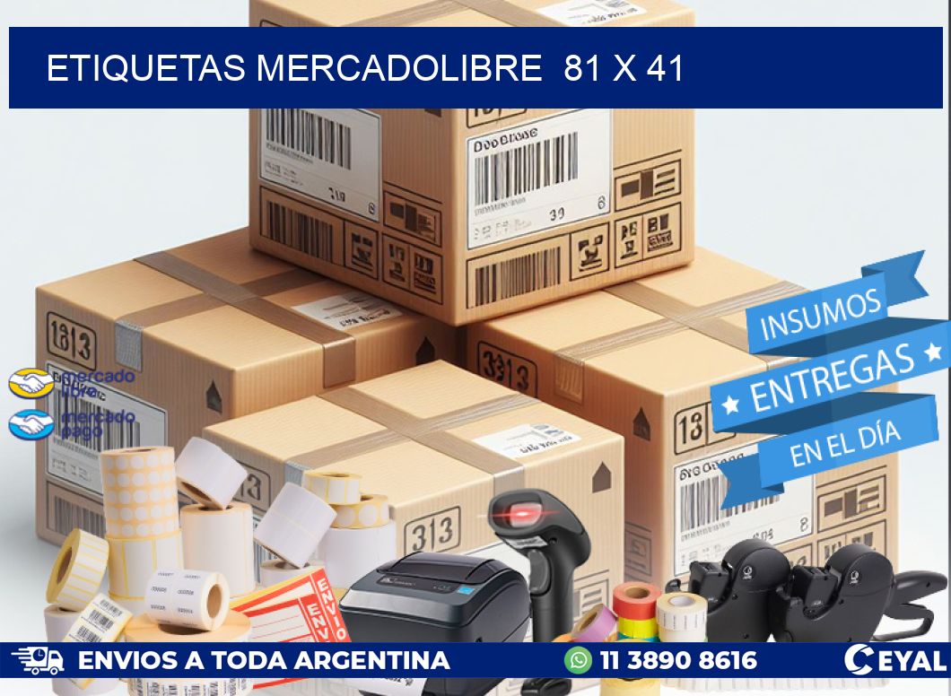 ETIQUETAS MERCADOLIBRE  81 x 41