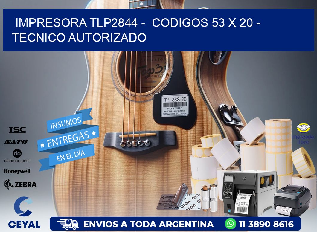 IMPRESORA TLP2844 -  CODIGOS 53 x 20 - TECNICO AUTORIZADO