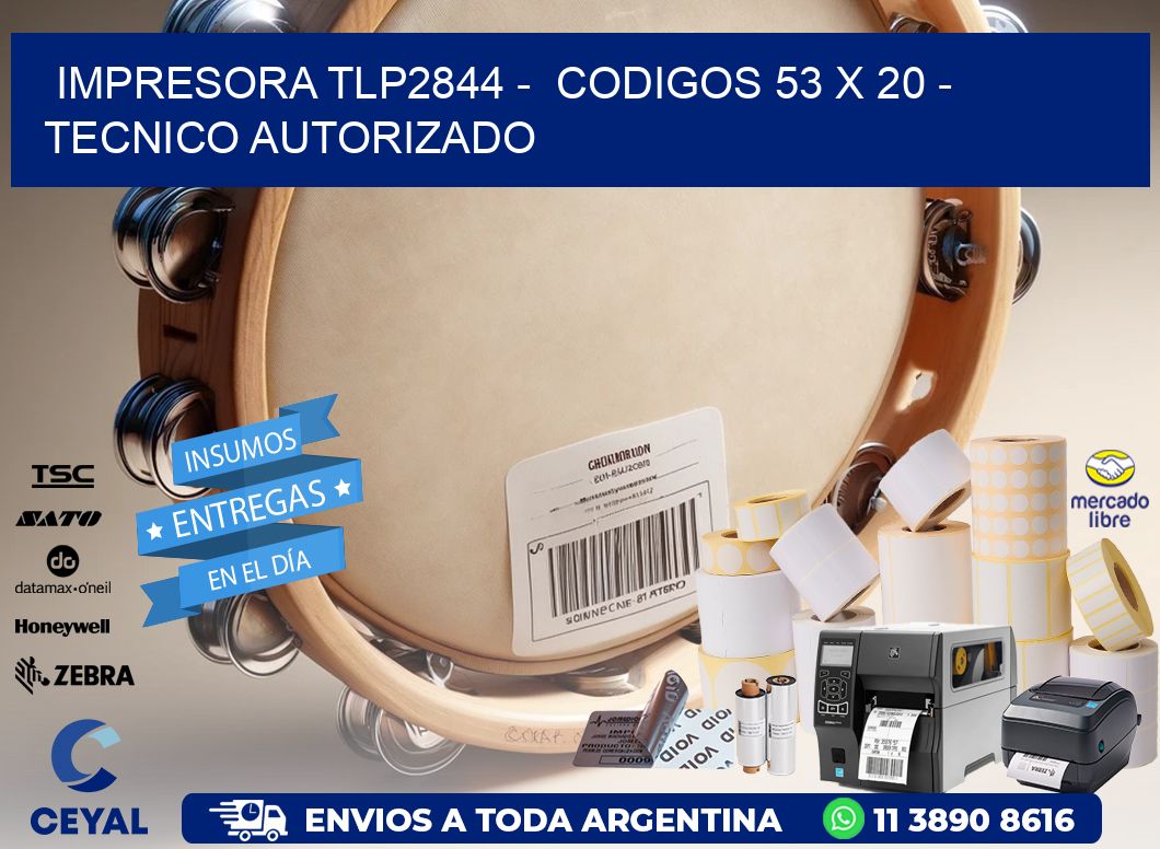 IMPRESORA TLP2844 -  CODIGOS 53 x 20 - TECNICO AUTORIZADO