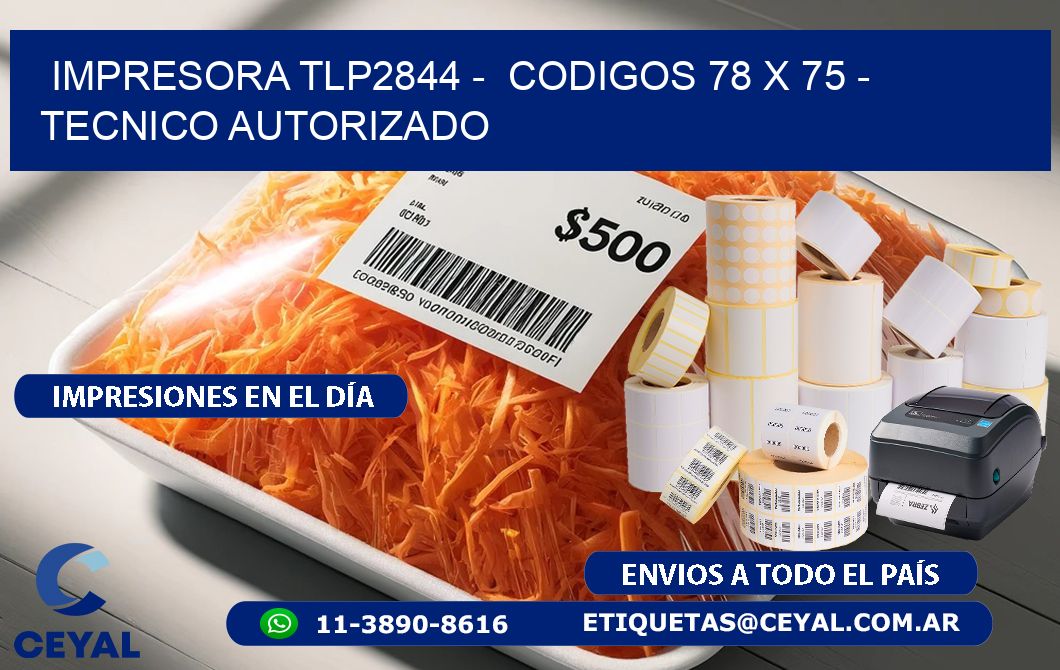 IMPRESORA TLP2844 -  CODIGOS 78 x 75 - TECNICO AUTORIZADO