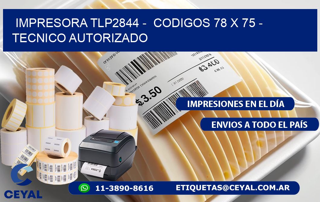 IMPRESORA TLP2844 -  CODIGOS 78 x 75 - TECNICO AUTORIZADO