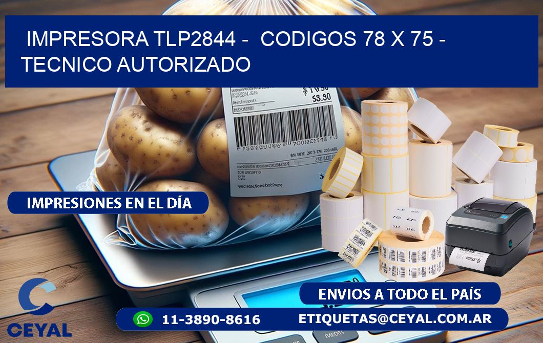 IMPRESORA TLP2844 -  CODIGOS 78 x 75 - TECNICO AUTORIZADO