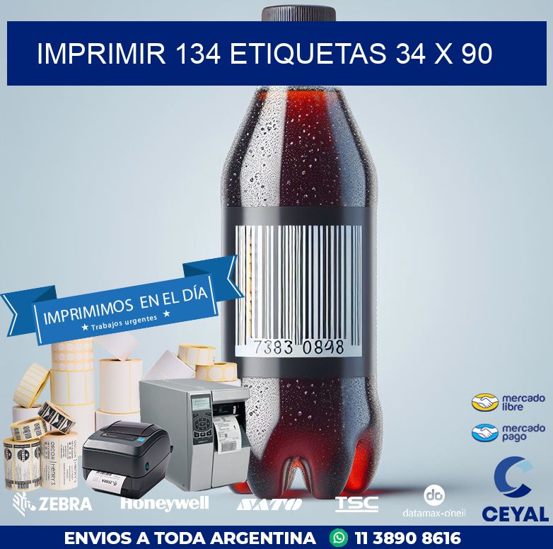 IMPRIMIR 134 ETIQUETAS 34 x 90