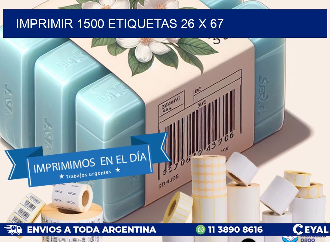 IMPRIMIR 1500 ETIQUETAS 26 x 67