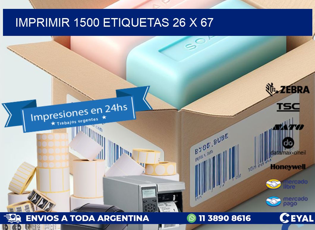 IMPRIMIR 1500 ETIQUETAS 26 x 67