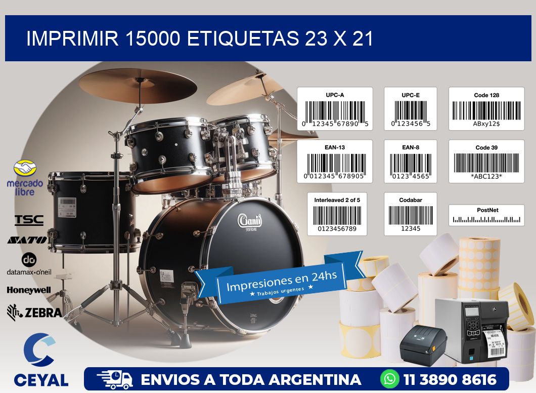 IMPRIMIR 15000 ETIQUETAS 23 x 21