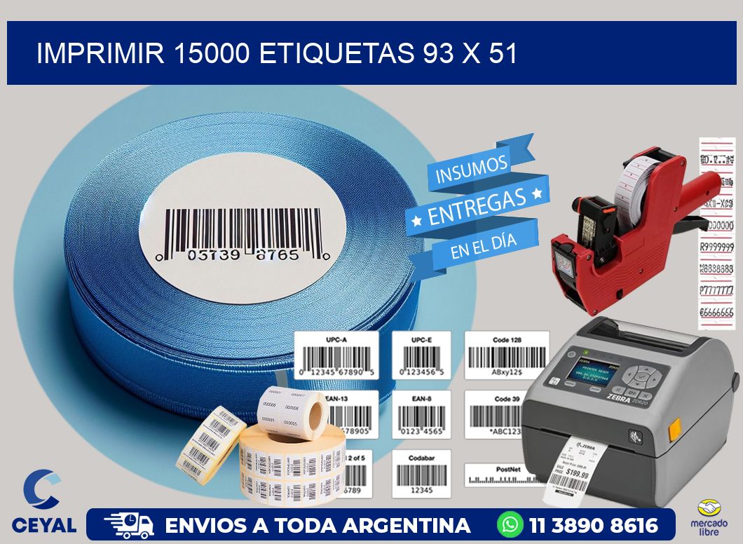 IMPRIMIR 15000 ETIQUETAS 93 x 51