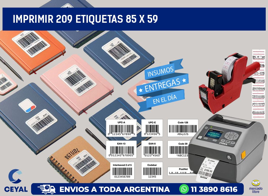 IMPRIMIR 209 ETIQUETAS 85 x 59