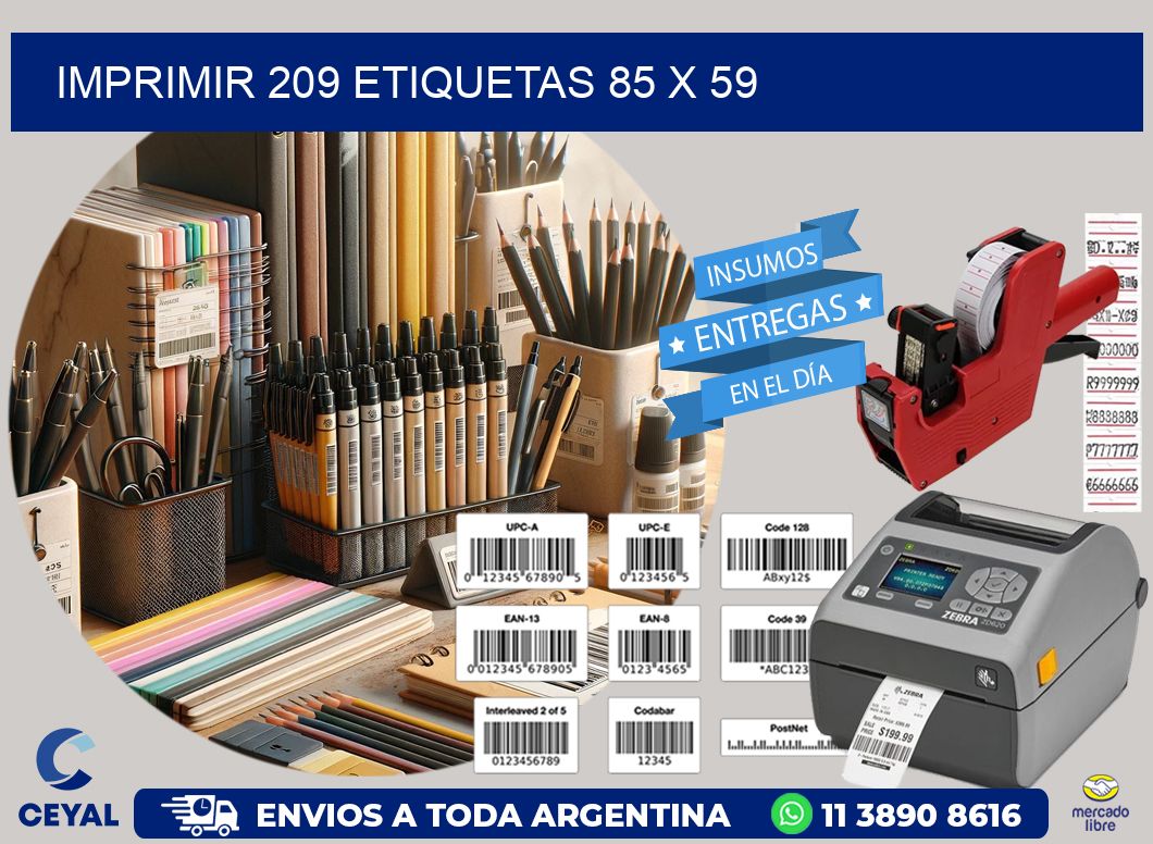 IMPRIMIR 209 ETIQUETAS 85 x 59