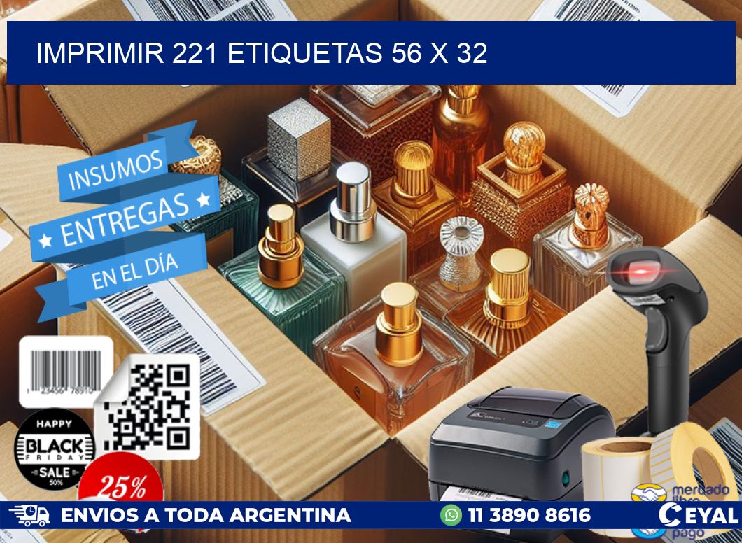 IMPRIMIR 221 ETIQUETAS 56 x 32