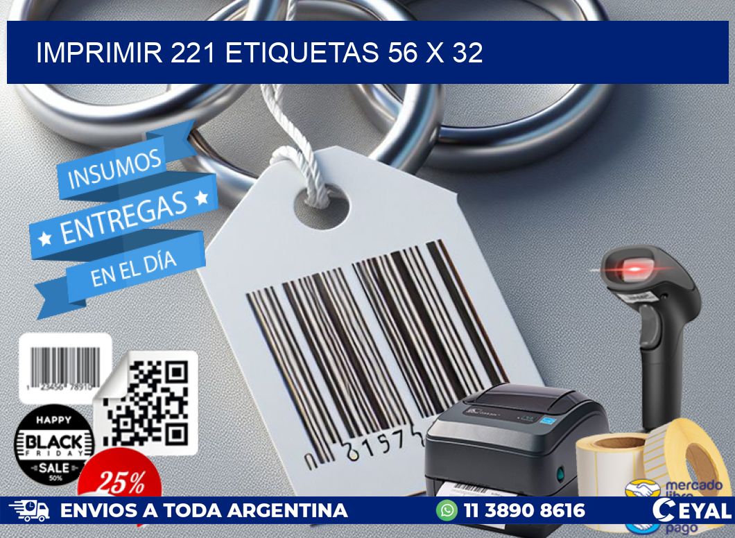 IMPRIMIR 221 ETIQUETAS 56 x 32