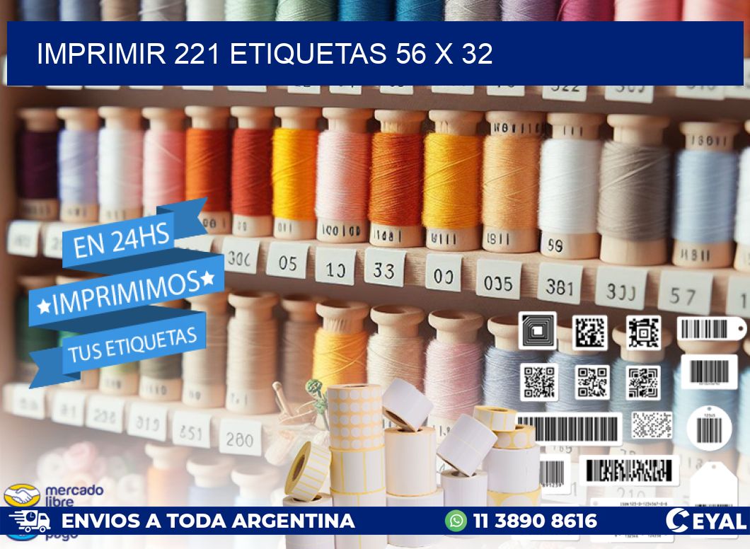 IMPRIMIR 221 ETIQUETAS 56 x 32