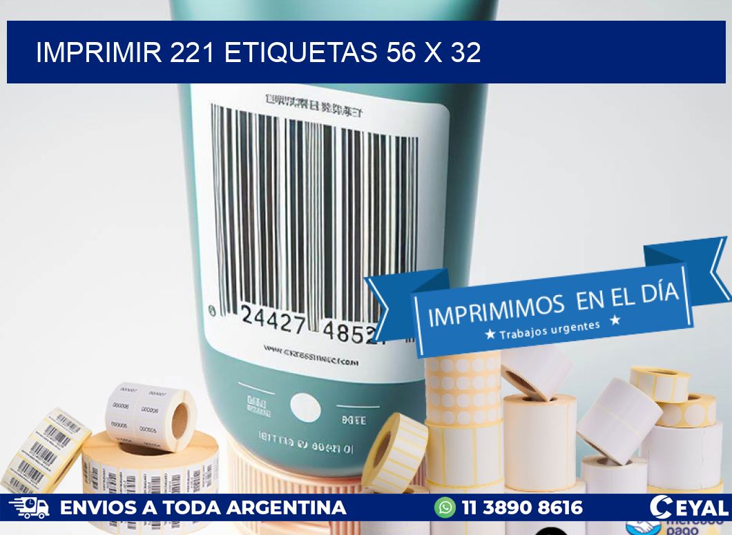 IMPRIMIR 221 ETIQUETAS 56 x 32