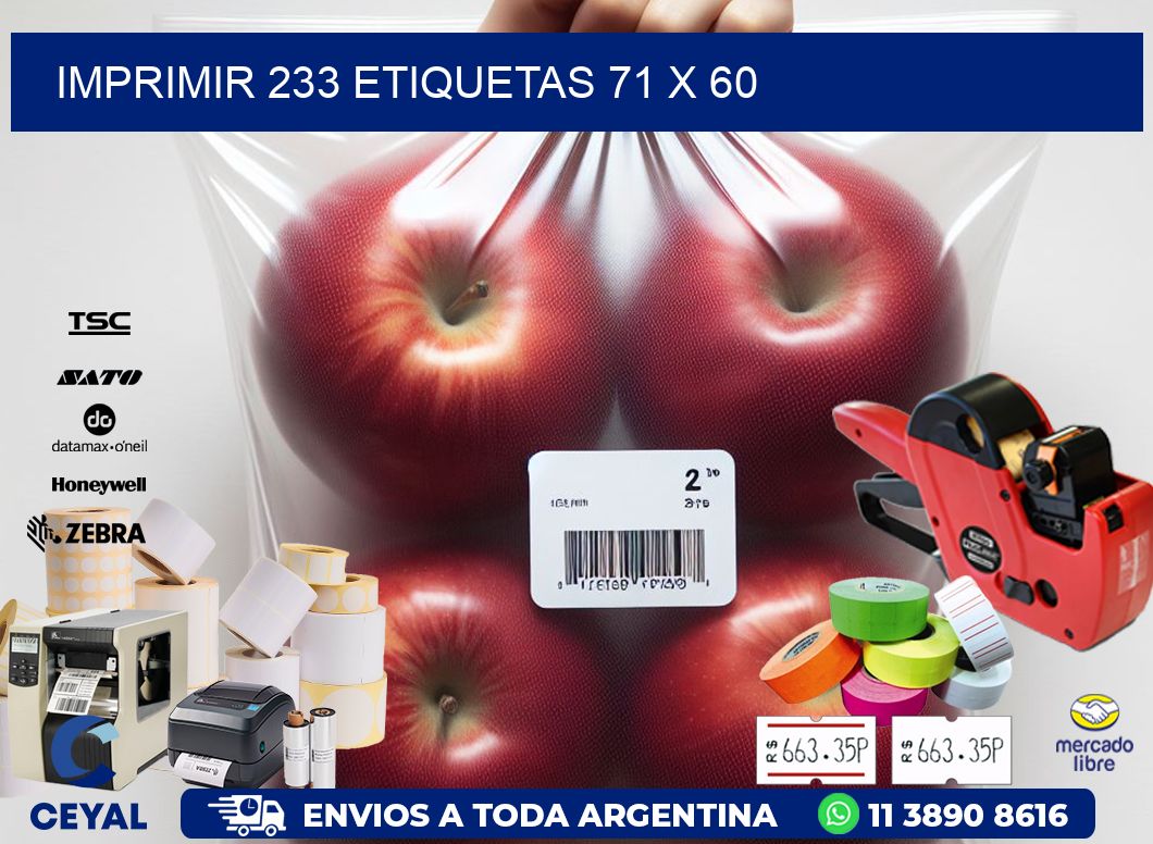 IMPRIMIR 233 ETIQUETAS 71 x 60