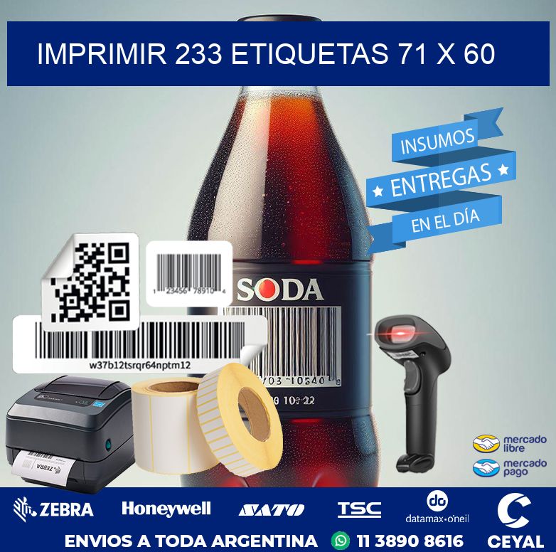 IMPRIMIR 233 ETIQUETAS 71 x 60