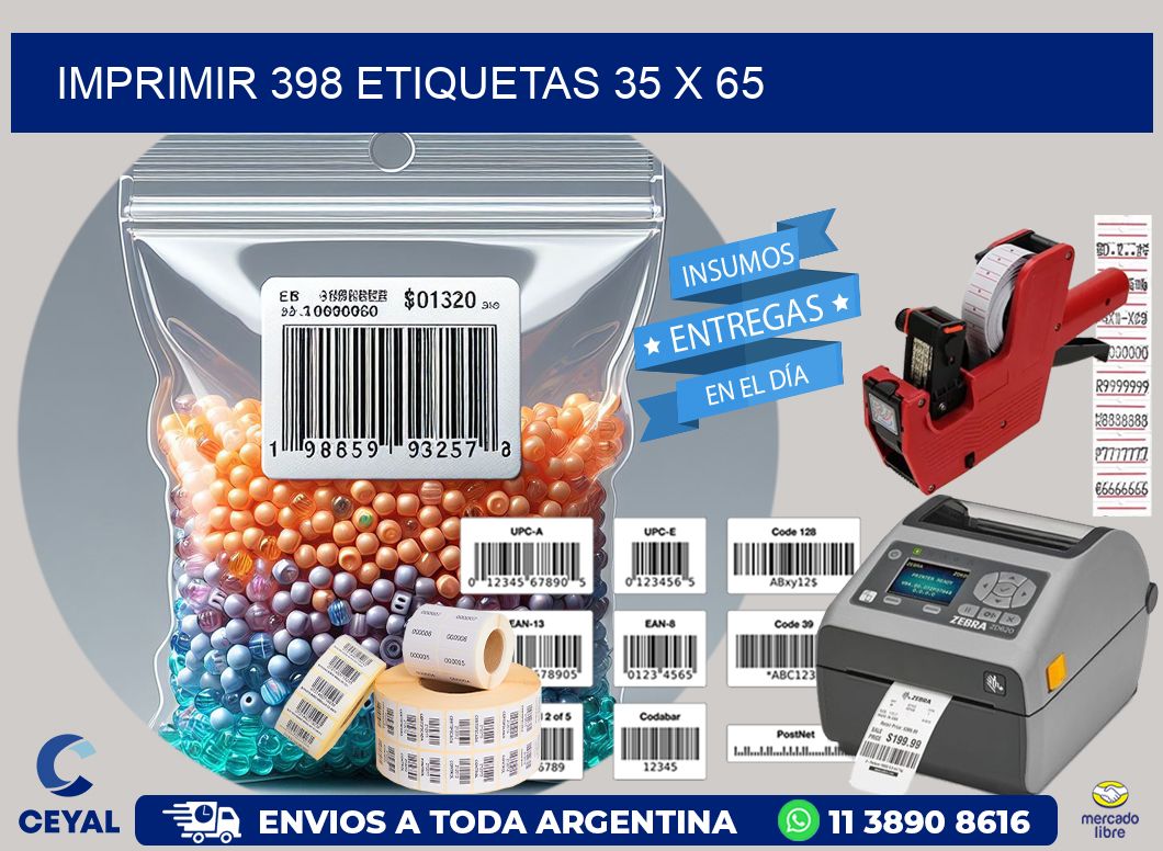 IMPRIMIR 398 ETIQUETAS 35 x 65