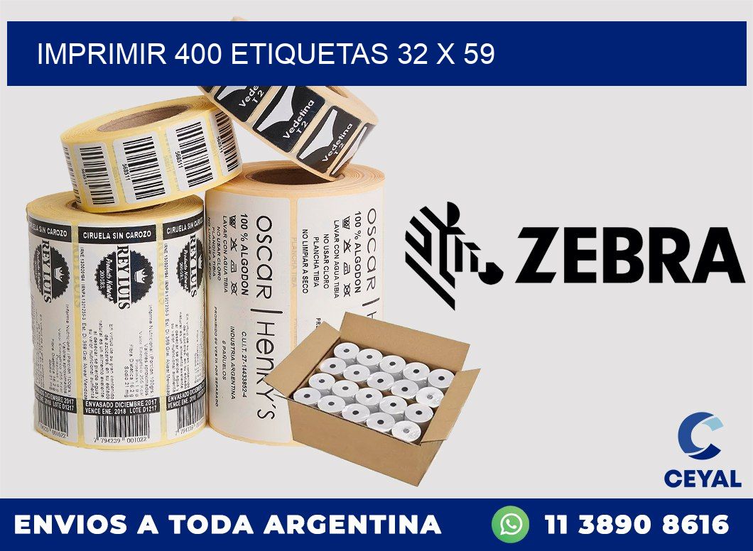 IMPRIMIR 400 ETIQUETAS 32 x 59