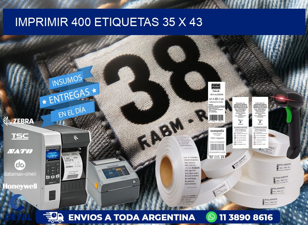 IMPRIMIR 400 ETIQUETAS 35 x 43