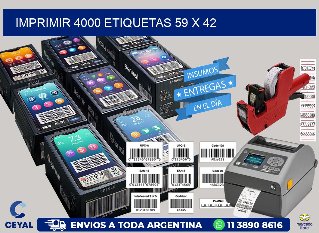 IMPRIMIR 4000 ETIQUETAS 59 x 42