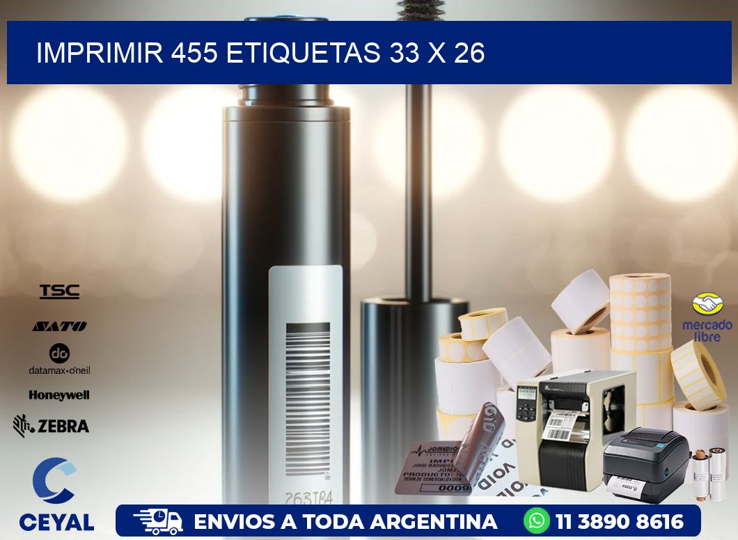 IMPRIMIR 455 ETIQUETAS 33 x 26