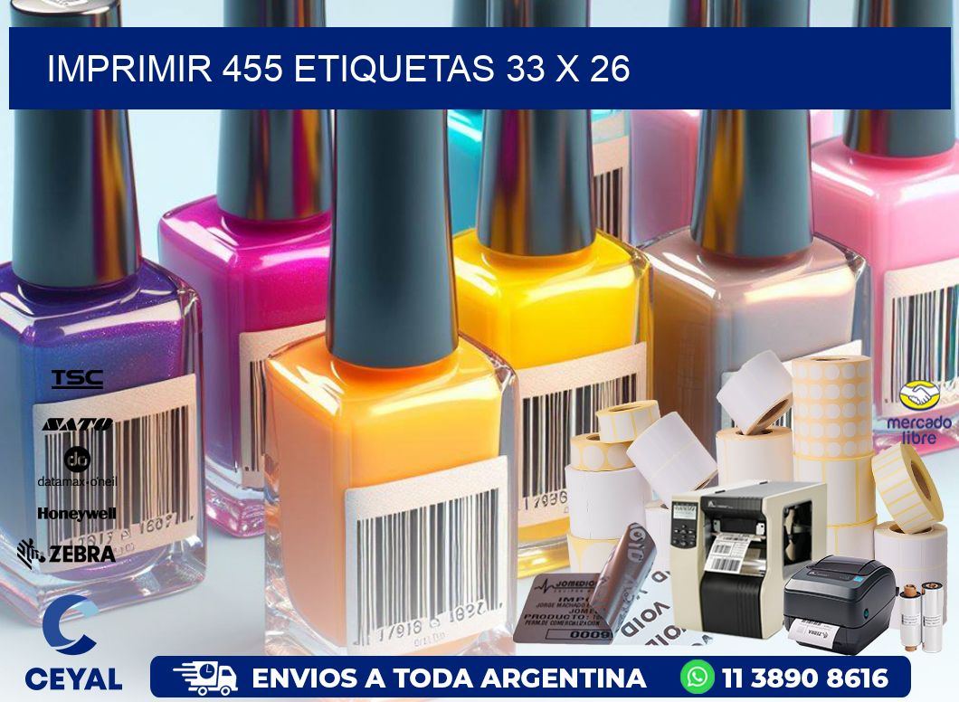 IMPRIMIR 455 ETIQUETAS 33 x 26