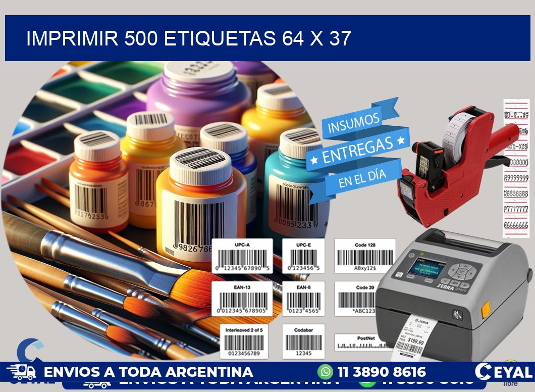 IMPRIMIR 500 ETIQUETAS 64 x 37